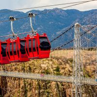 New Gondolas pass the Royal Gorge Bridge