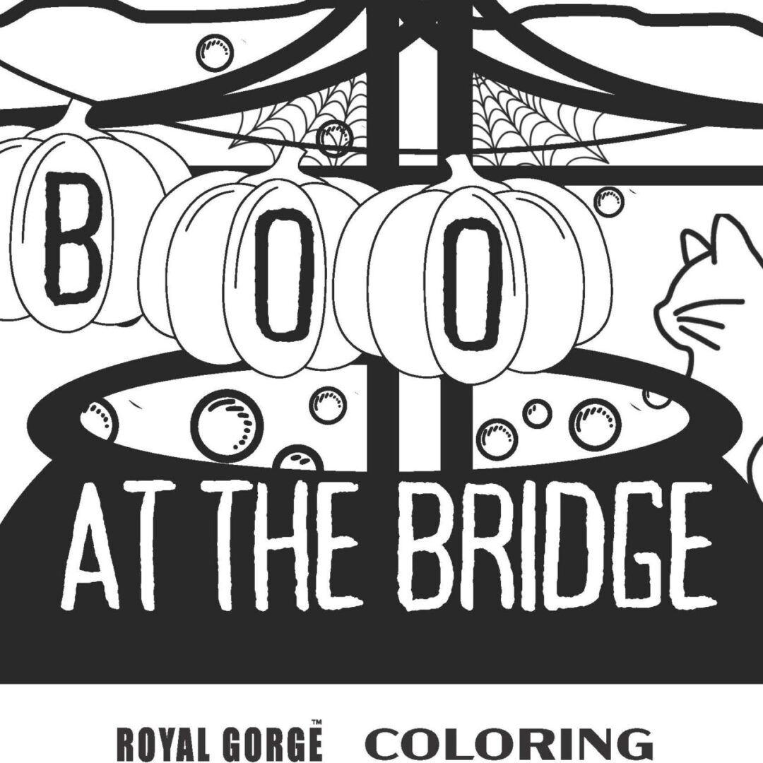 BOO at the Bridge coloring page