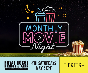 monthly movie night, 4th Saturday May through September
